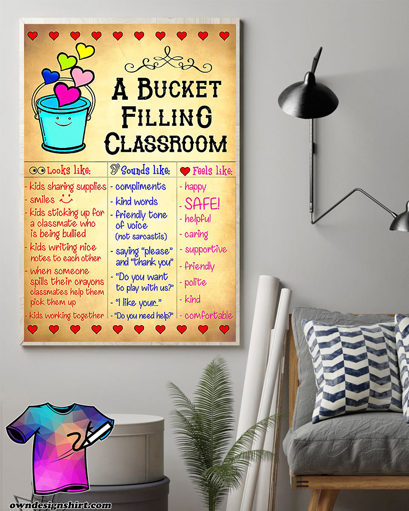 A bucket filling classroom poster