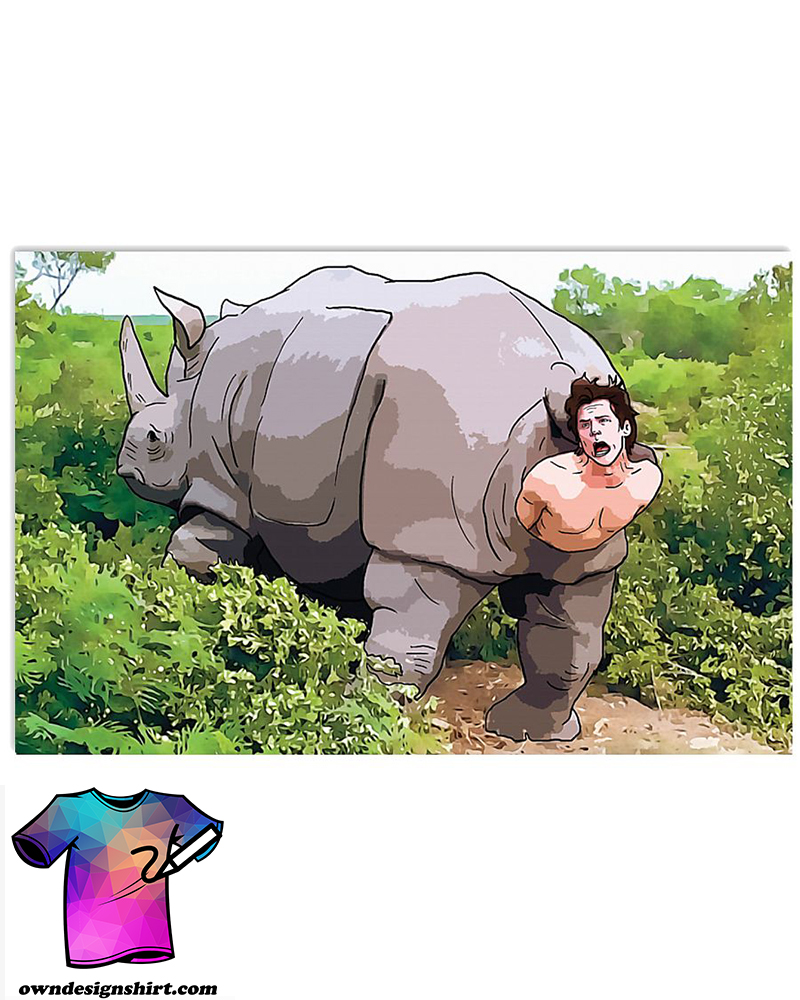 Ace ventura rhino scene poster cartoon poster