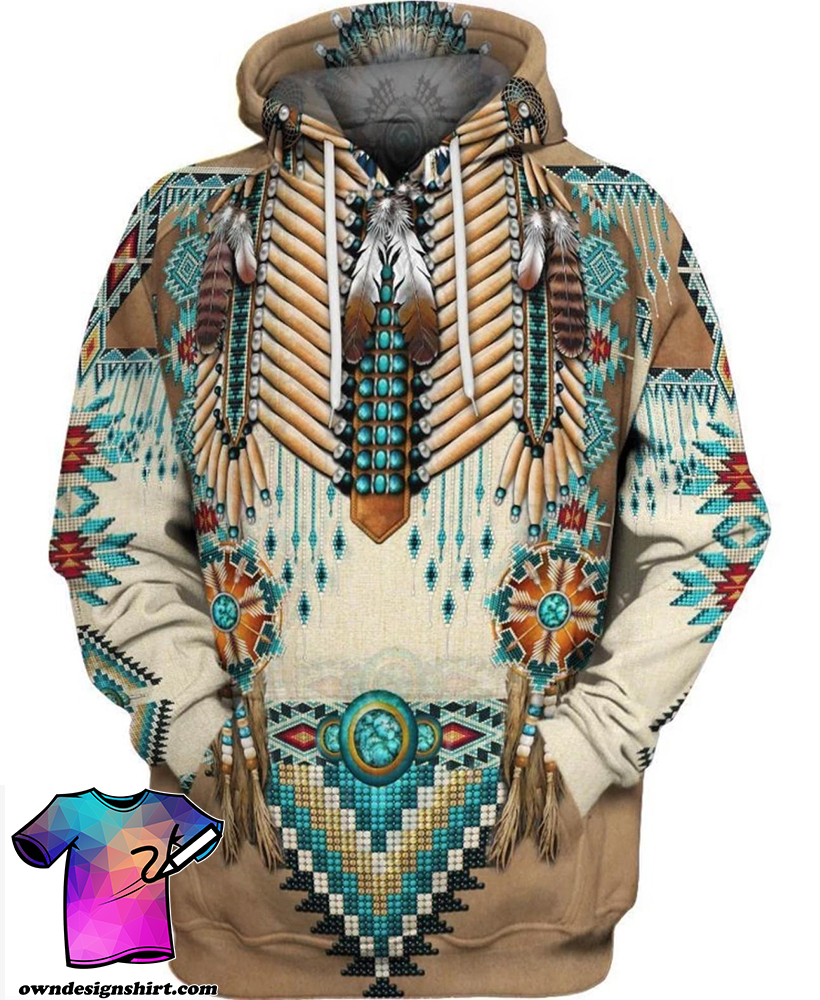 Apache warrior native american all over print hoodie