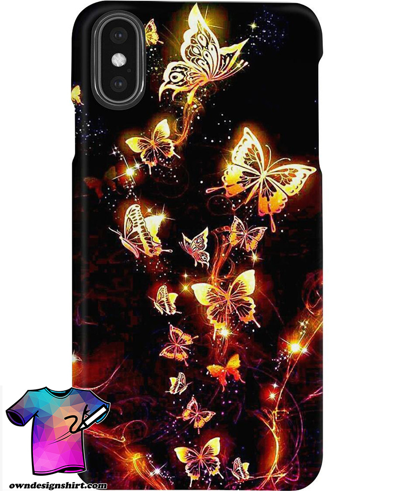 Beautiful golden butterfly phone case