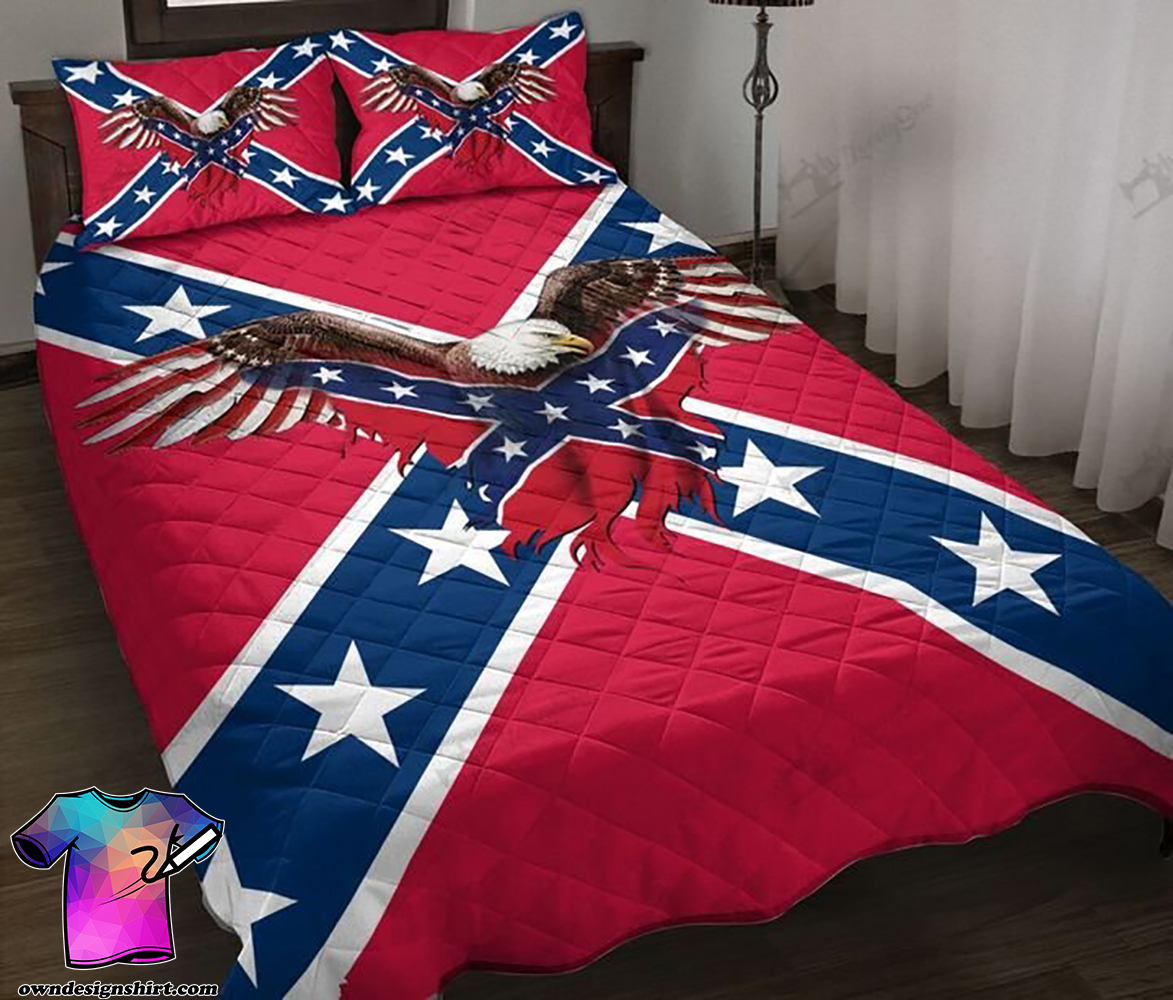 Confederate states of america flag full printing quilt