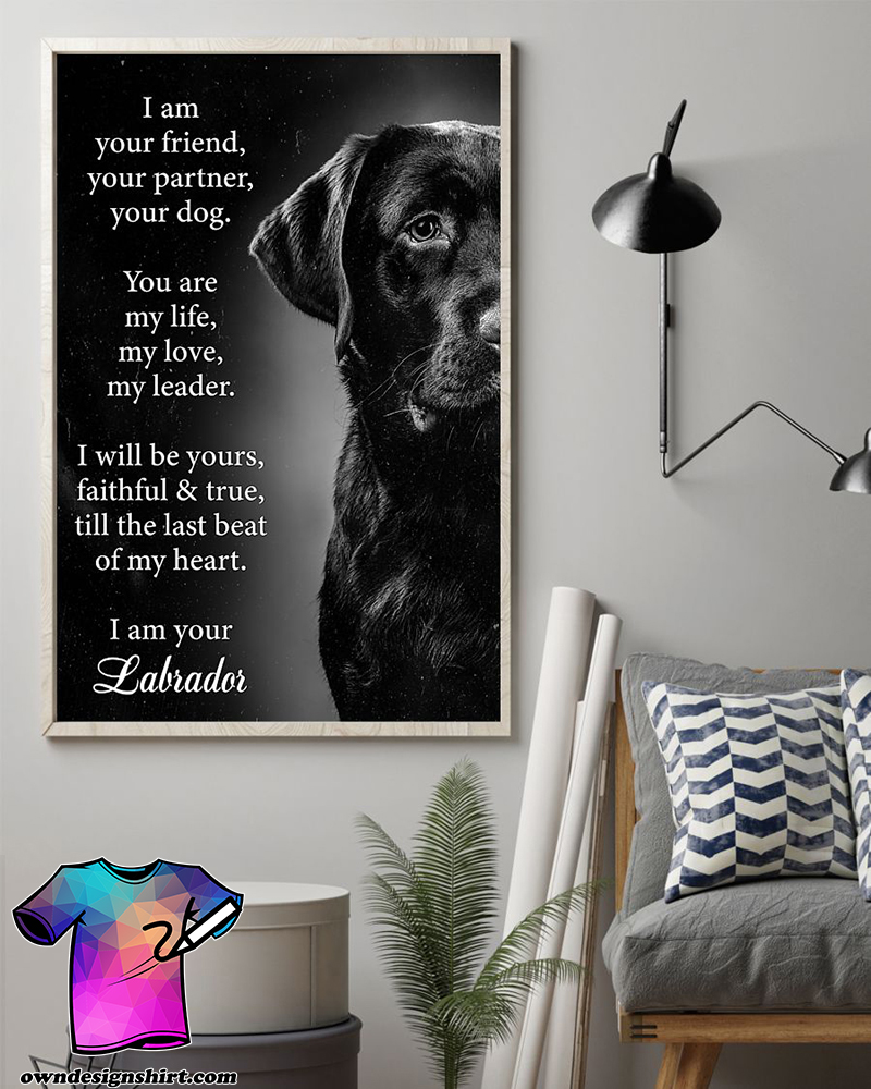 Dog labrador i am your friend poster