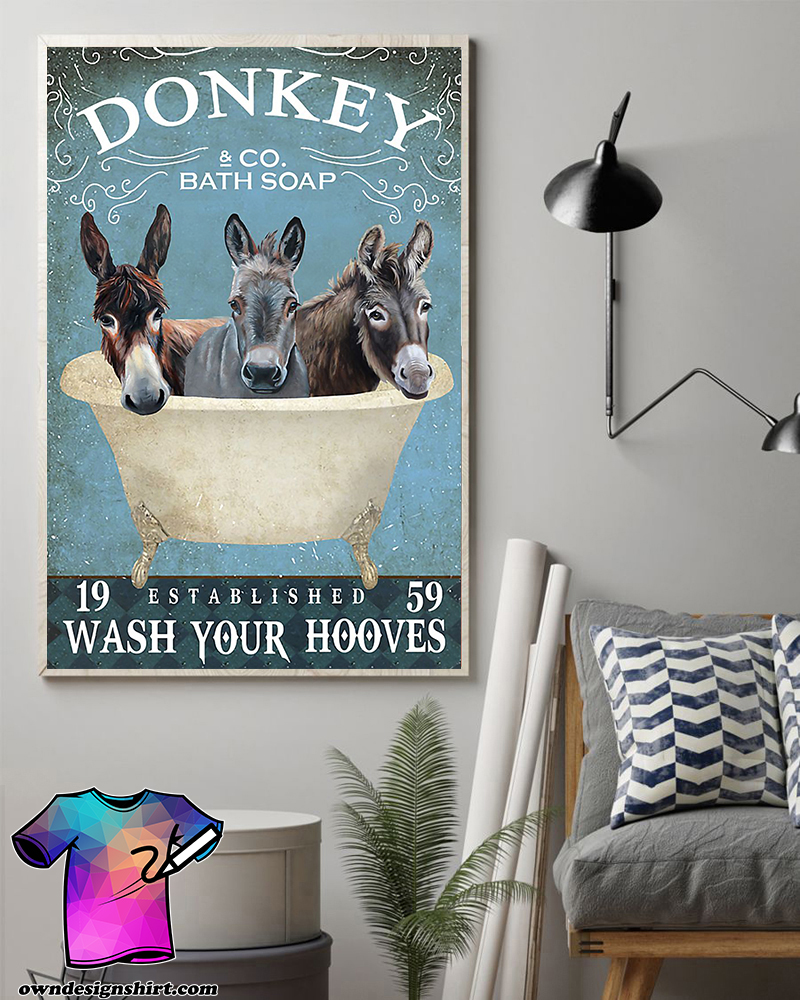 Donkey and co bath soap wash your hooves poster
