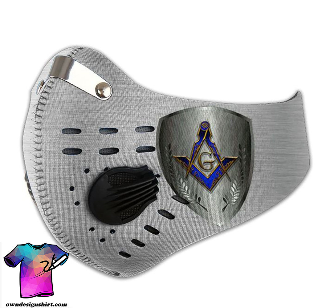Freemason pride filter activated carbon face mask