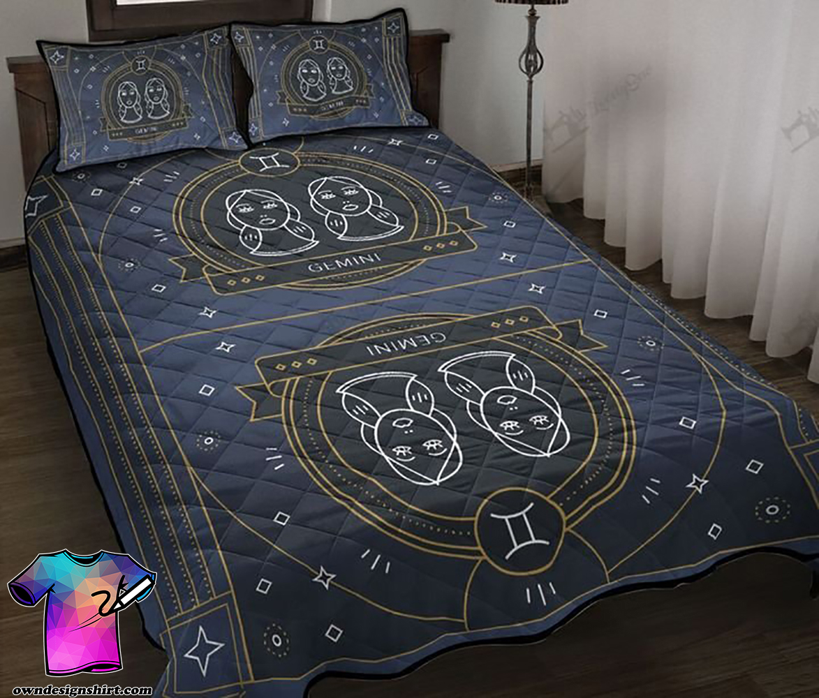 Gemini zodiac symbol full printing quilt