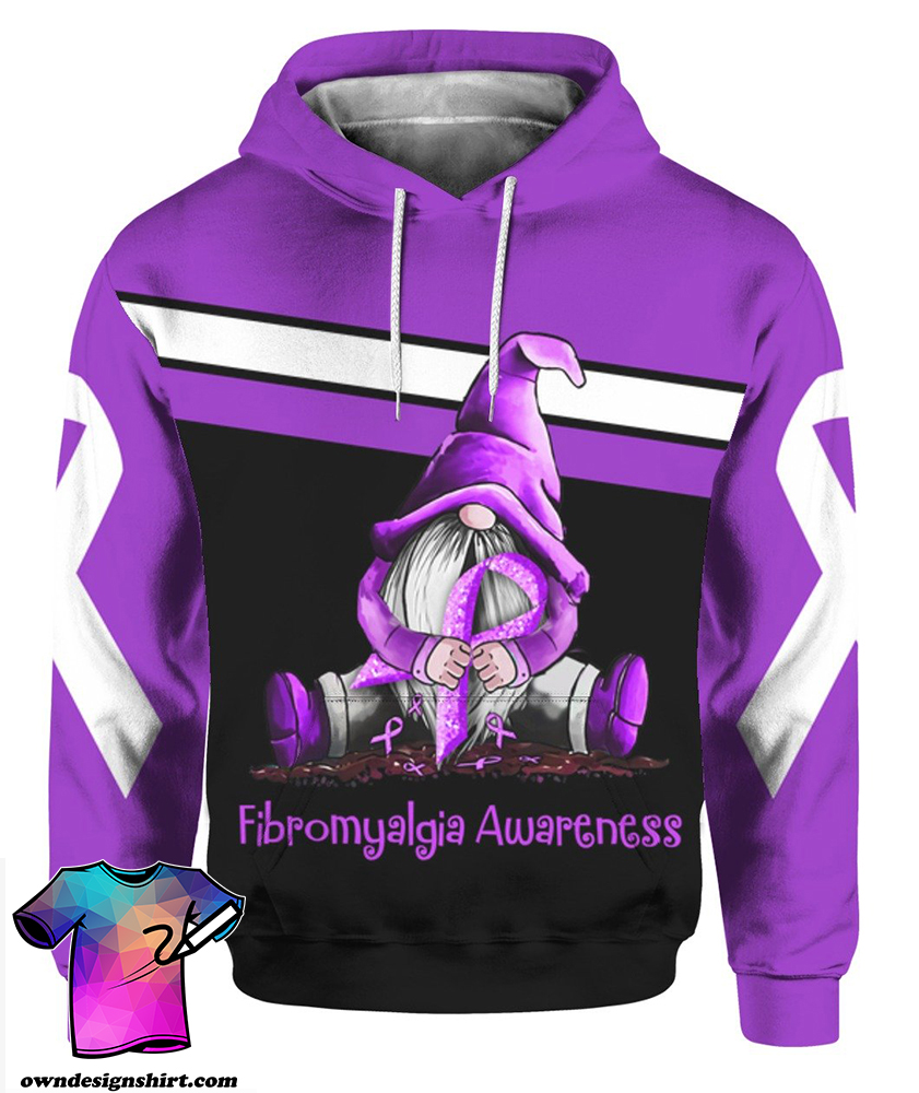 Gnome fibromyalgia awareness full printing shirt