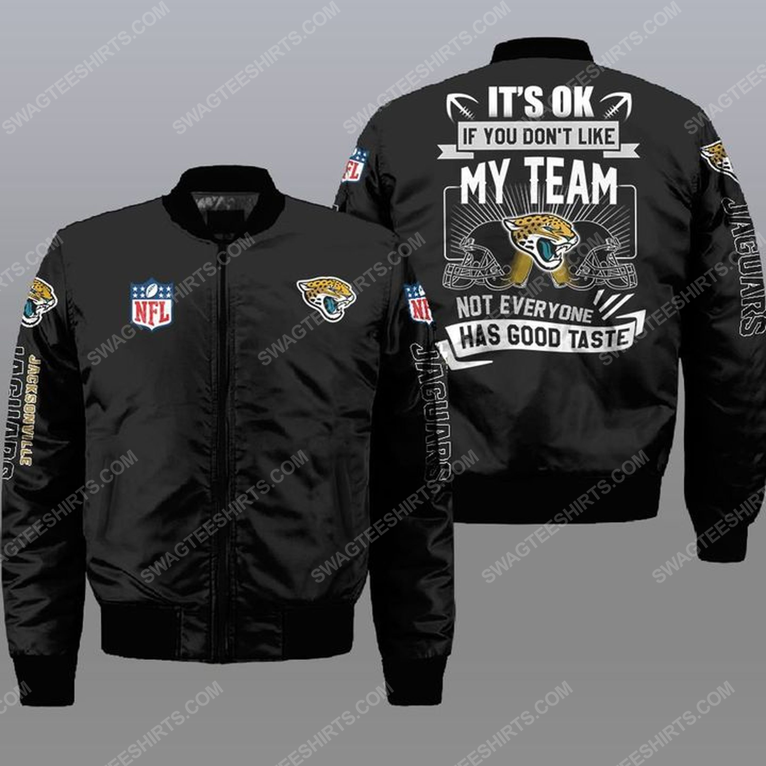 It's ok if you don't like my team jacksonville jaguars all over print bomber jacket - black 1