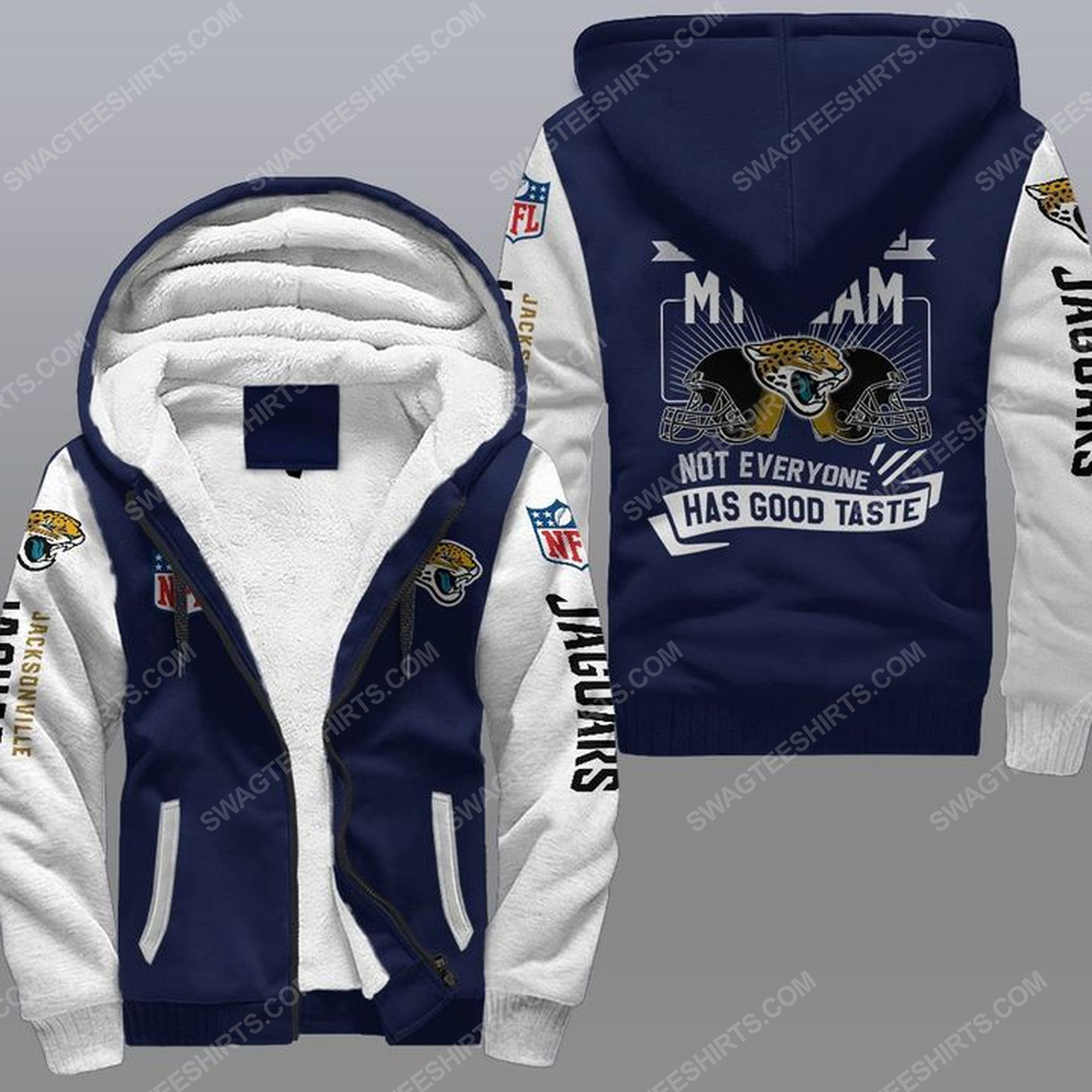 It's ok if you don't like my team jacksonville jaguars all over print fleece hoodie - navy 1