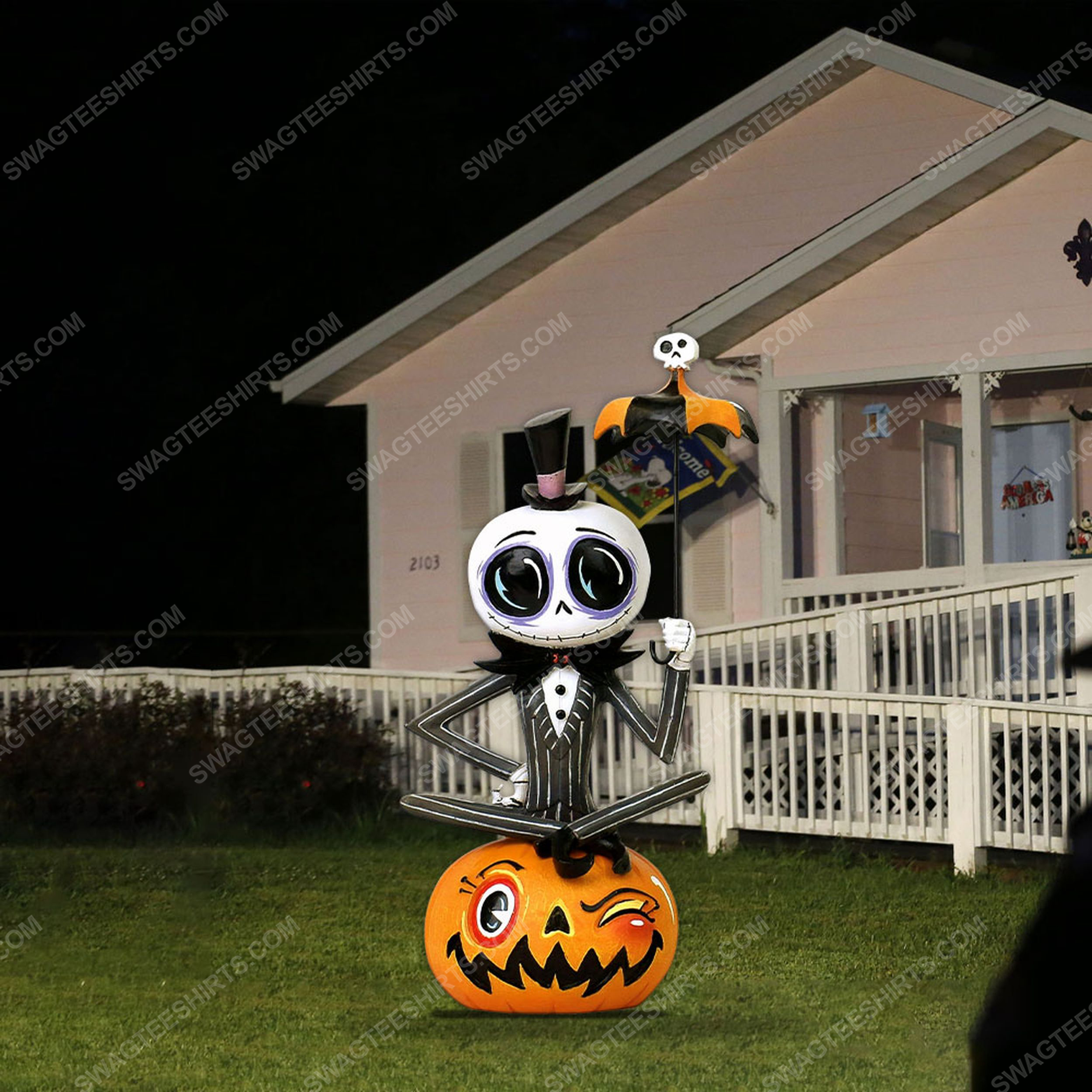 Jack skellington and pumpkin halloween yard sign 2(1)