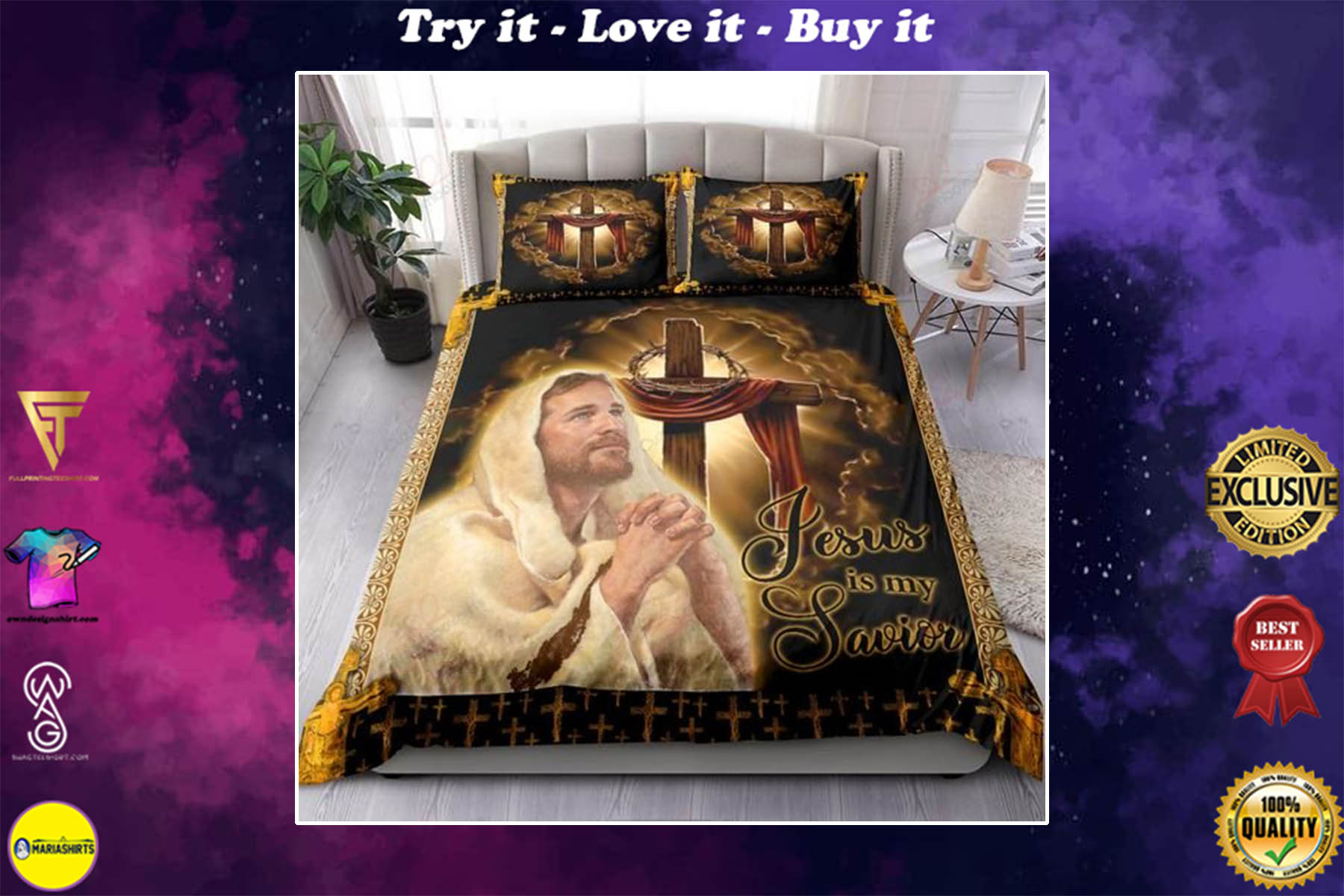 Jesus is my savior bedding set