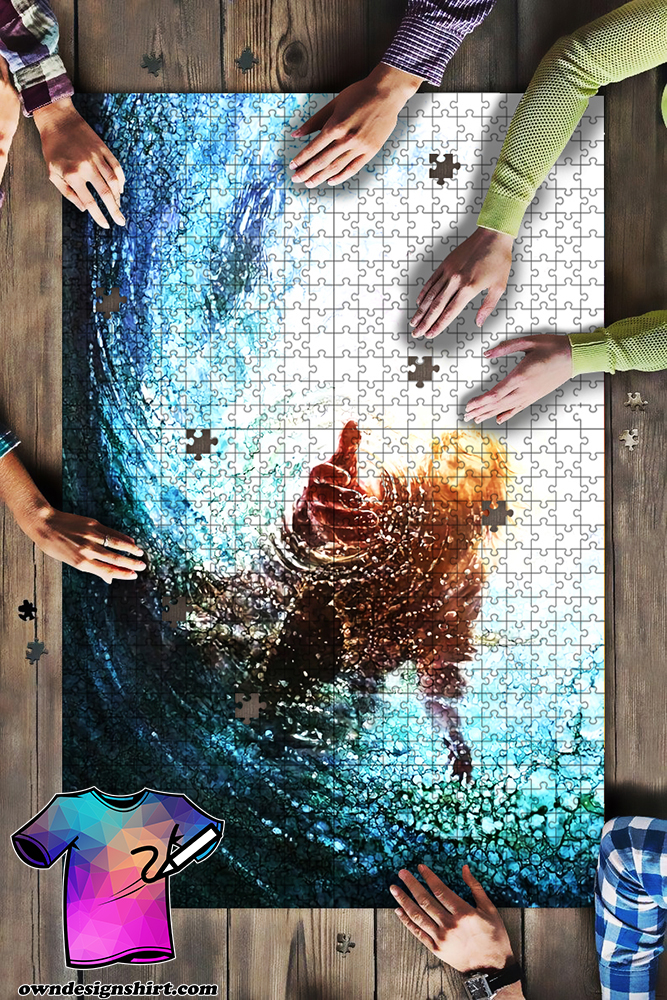 Jesus reaching into water the hand of God jigsaw puzzle
