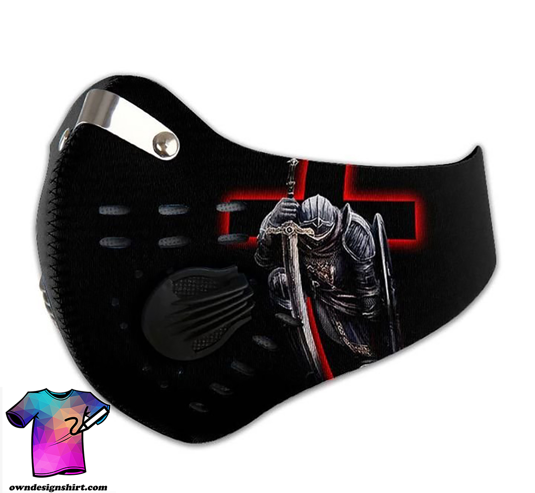 Knights templar i bow to lord filter activated carbon face mask