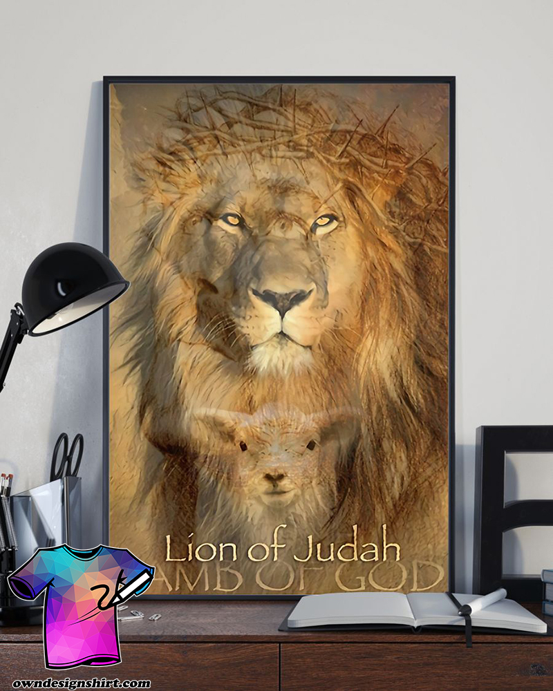 Lion of Judah lamb of God poster