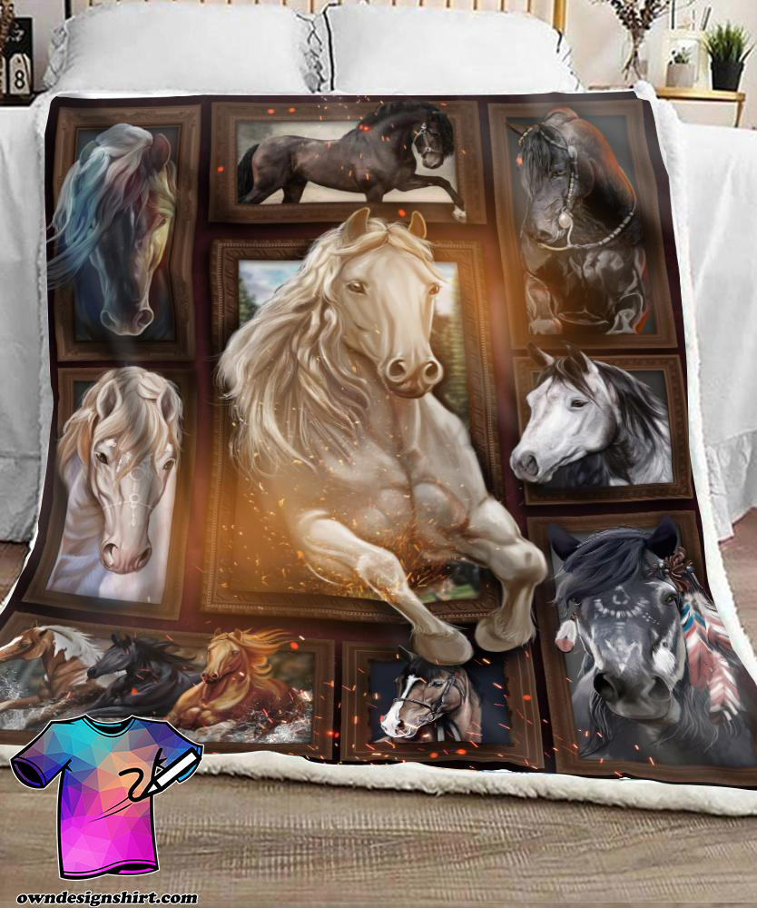 Love horse full printing blanket