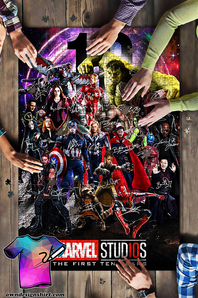 Marvel studios character signatures jigsaw puzzle