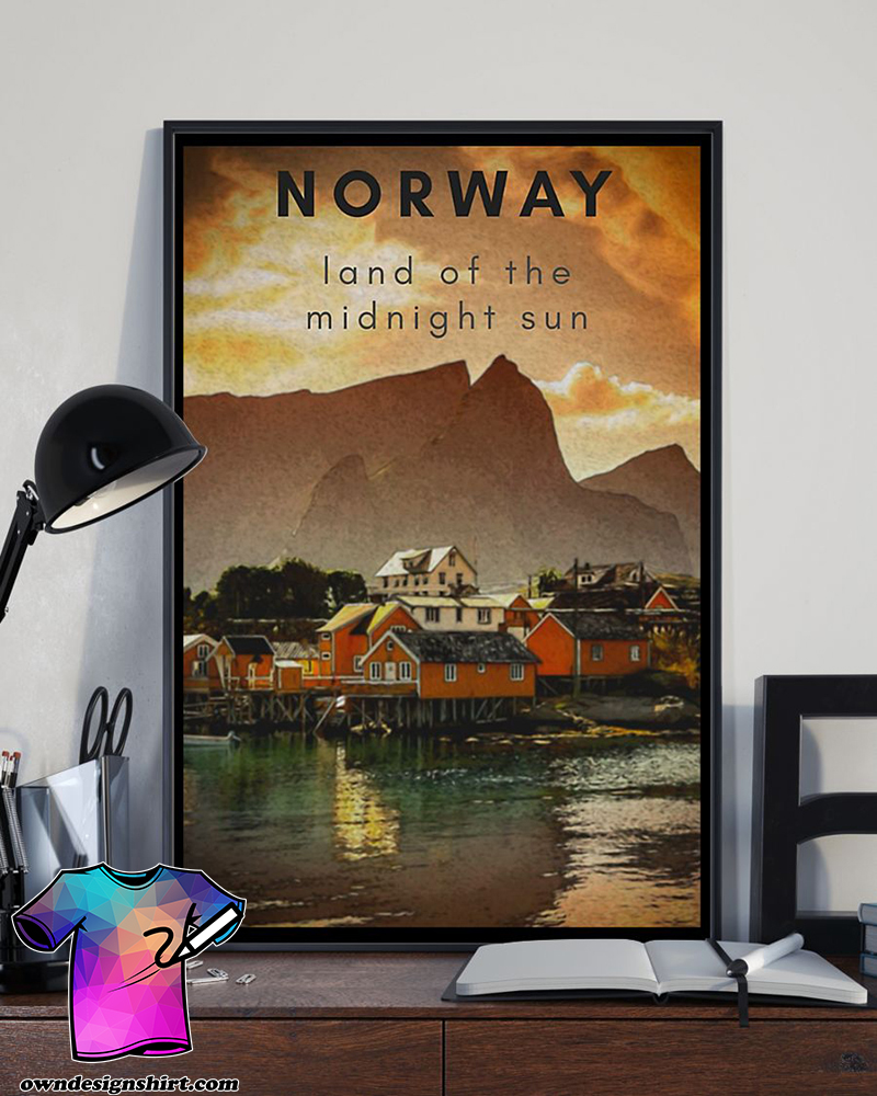Norway land of the midnight sun poster