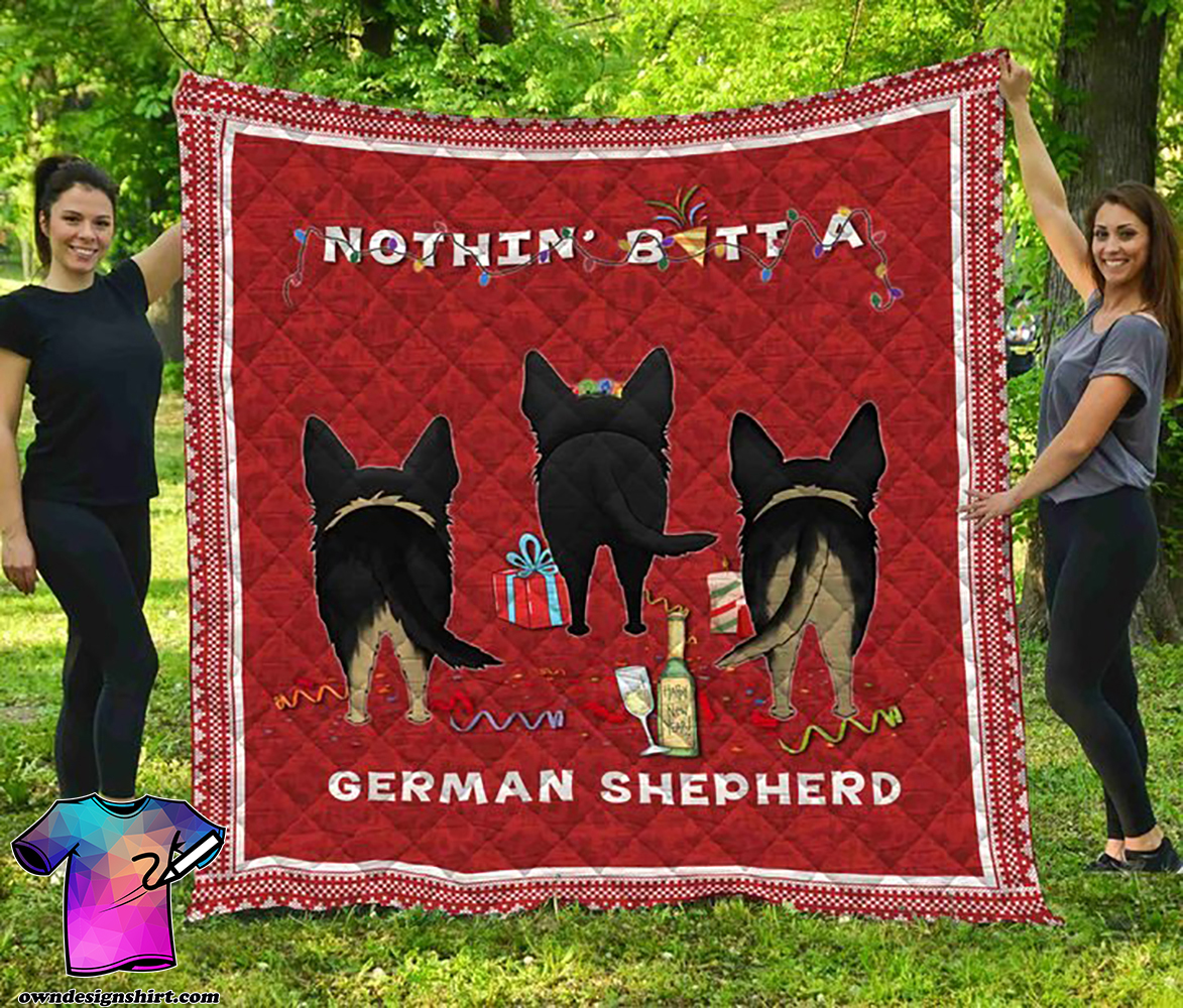 Nothin_ butt a german shepherd christmas quilt