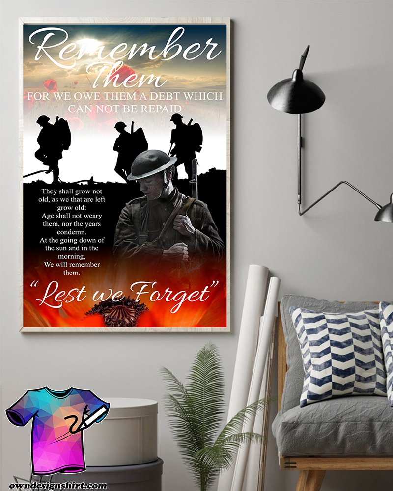 Red poppy flower for remembrance day poster