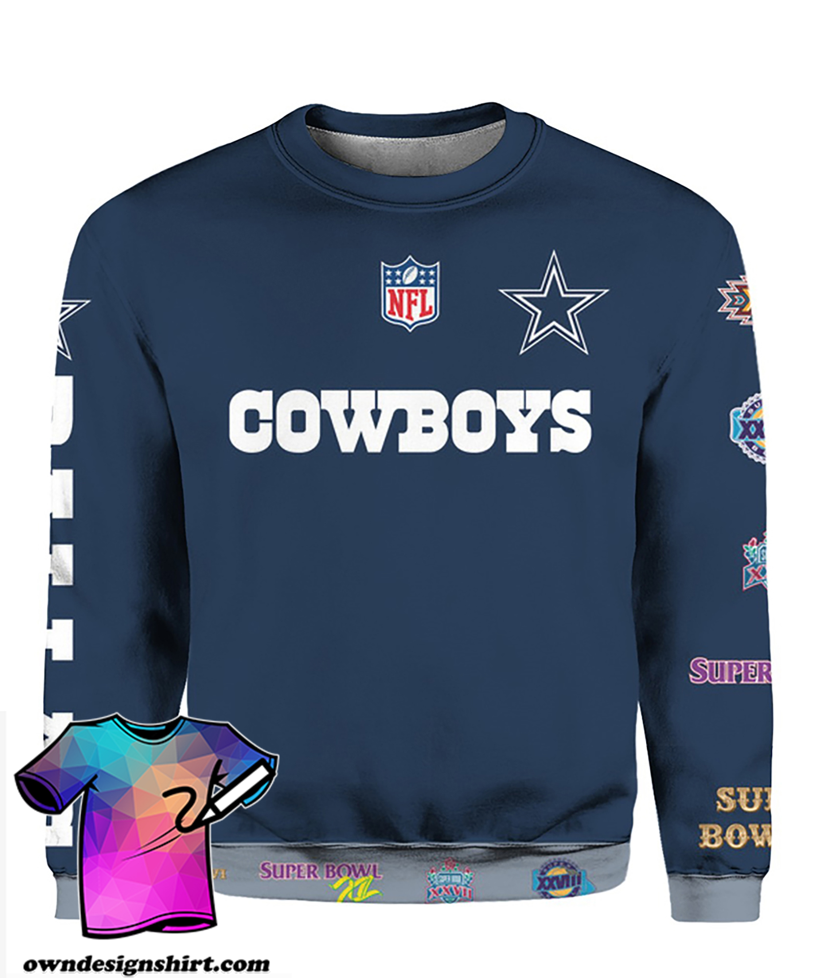 Stand for the flag kneel for the cross dallas cowboys all over print shirt