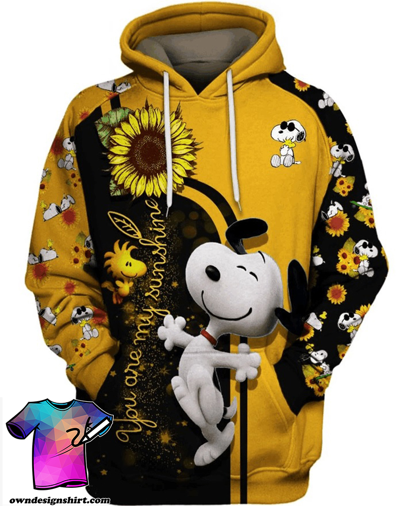 Sunflower you are my sunshine snoopy all over print shirt