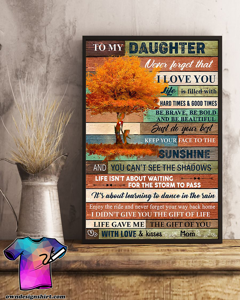 Tree fall to my daughter never forget that i love you poster