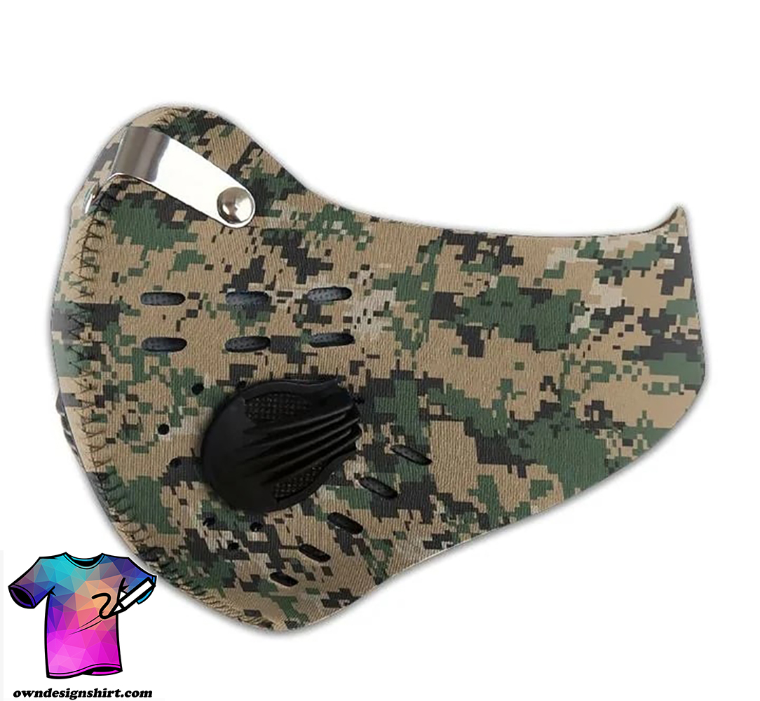 USMC camo special filter activated carbon face mask