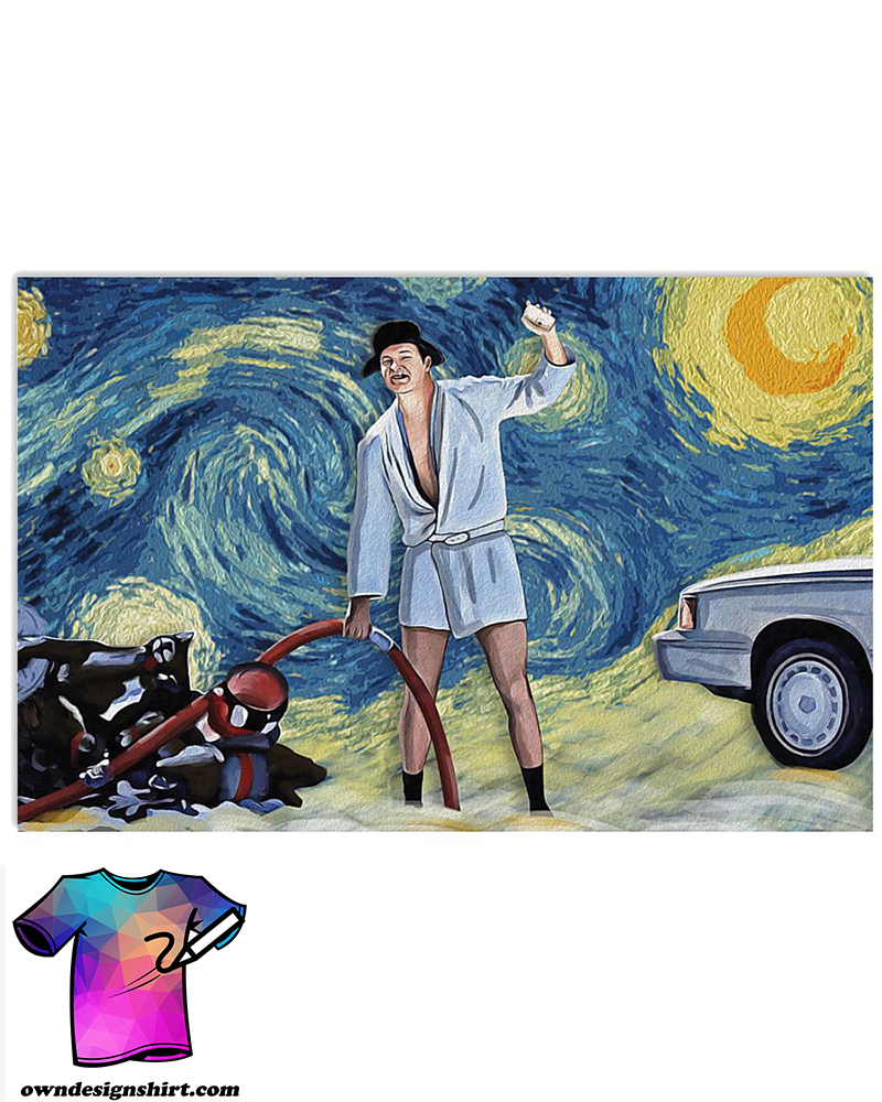 Vincent van gogh the starry night national lampoon_s christmas vacation cousin eddie poster