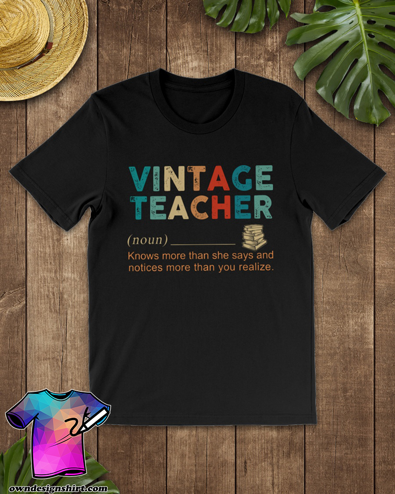 Vintage teacher definition shirt