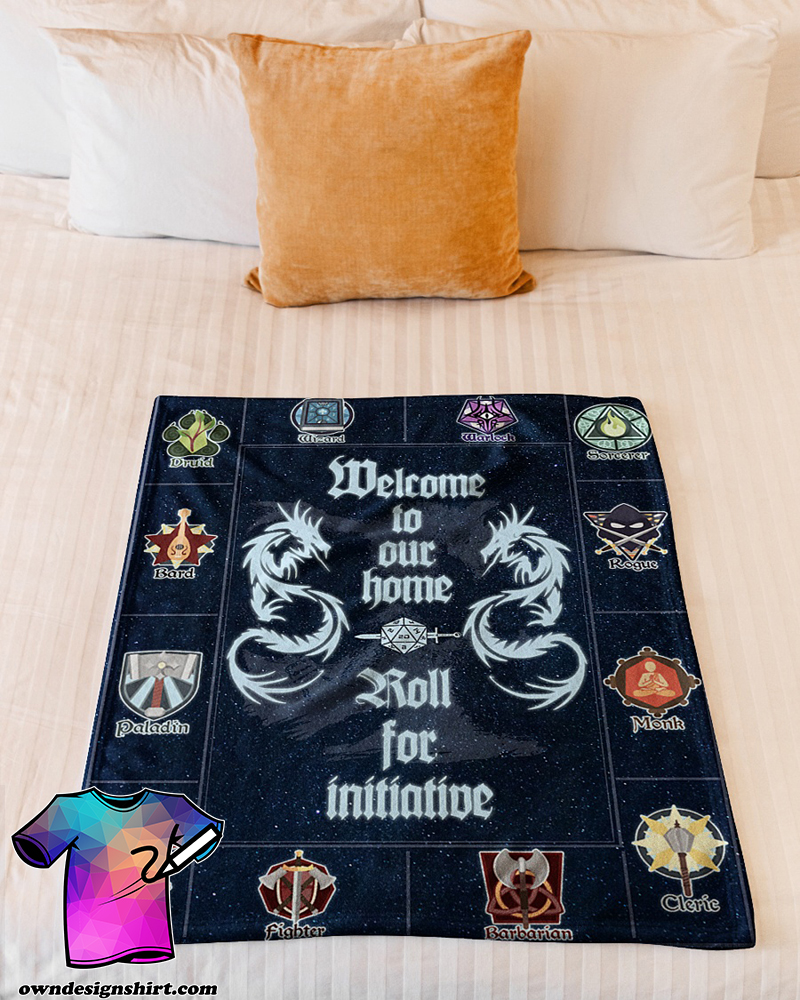 Welcome to our home dungeons and dragons fleece blanket