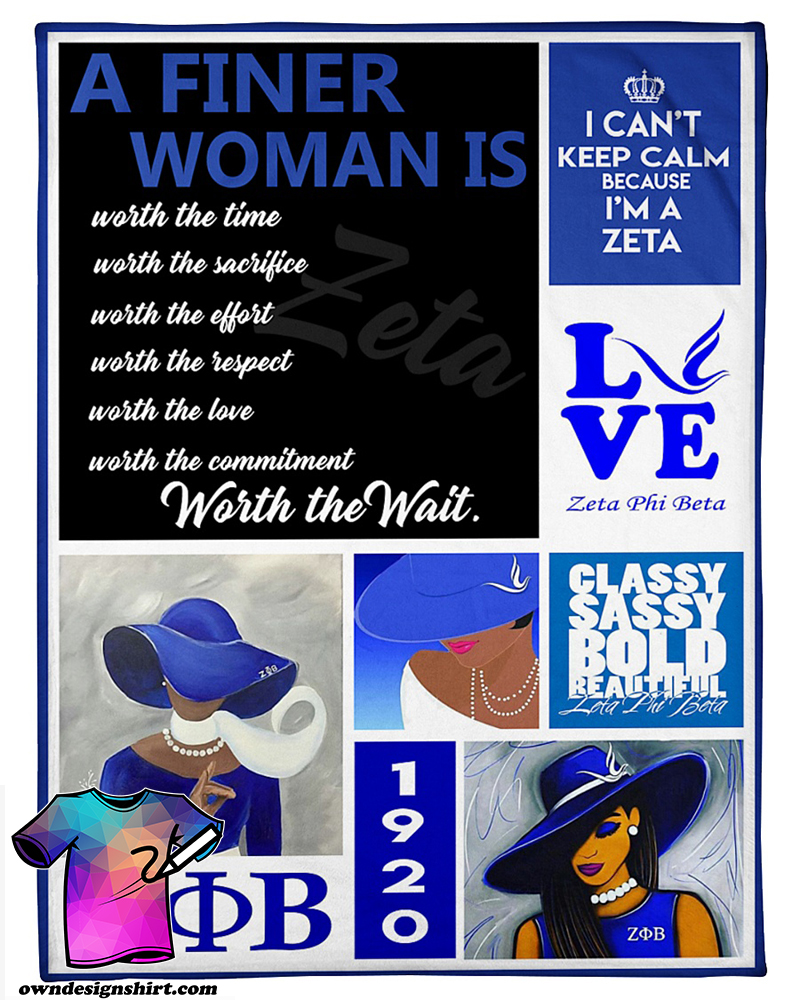 Zeta phi beta a finer woman blanket