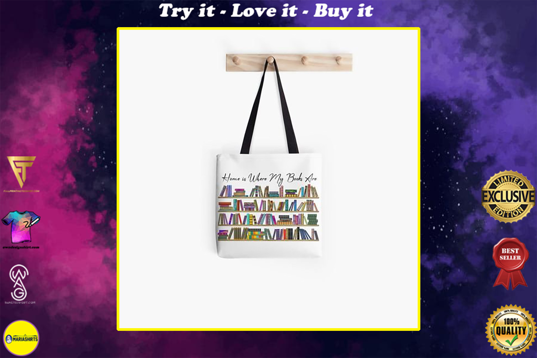 book lovers reading home is where my books are tote bag