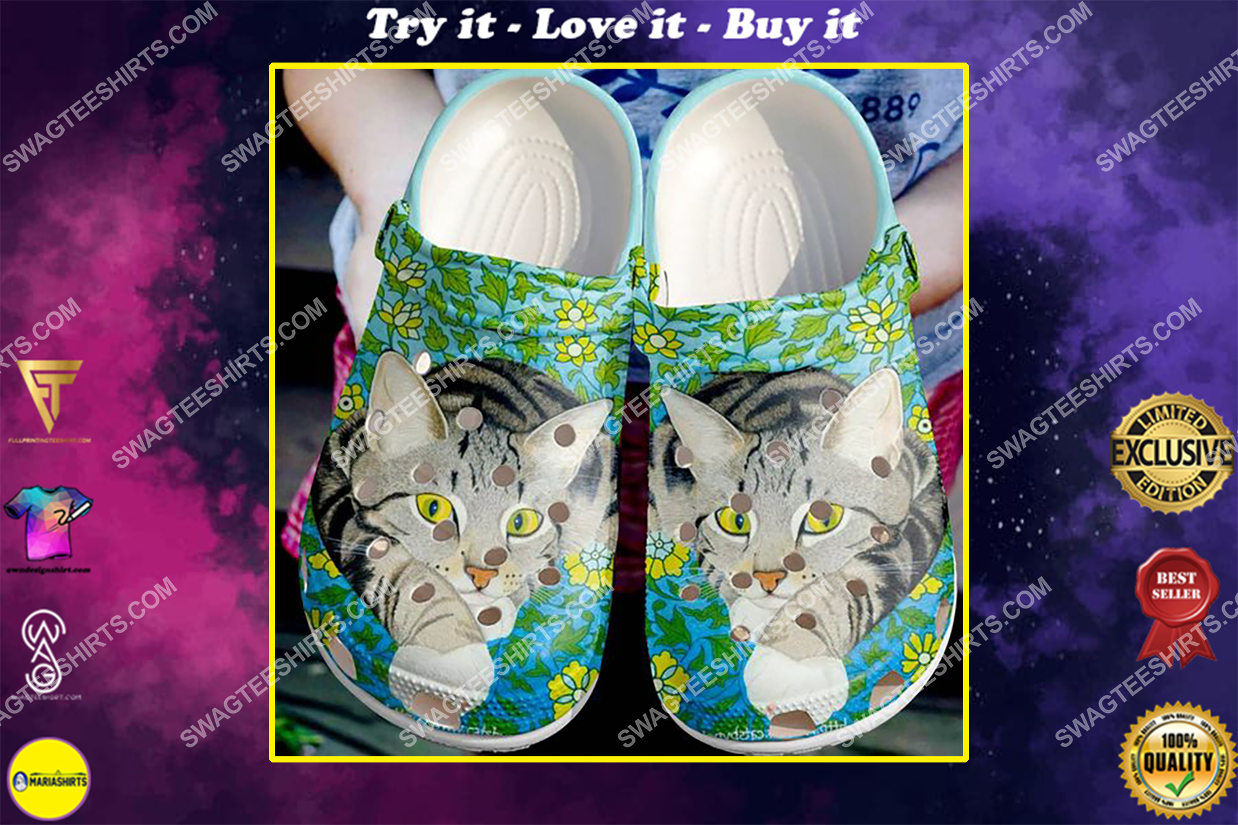 cat what's up human cats love all over printed crocs