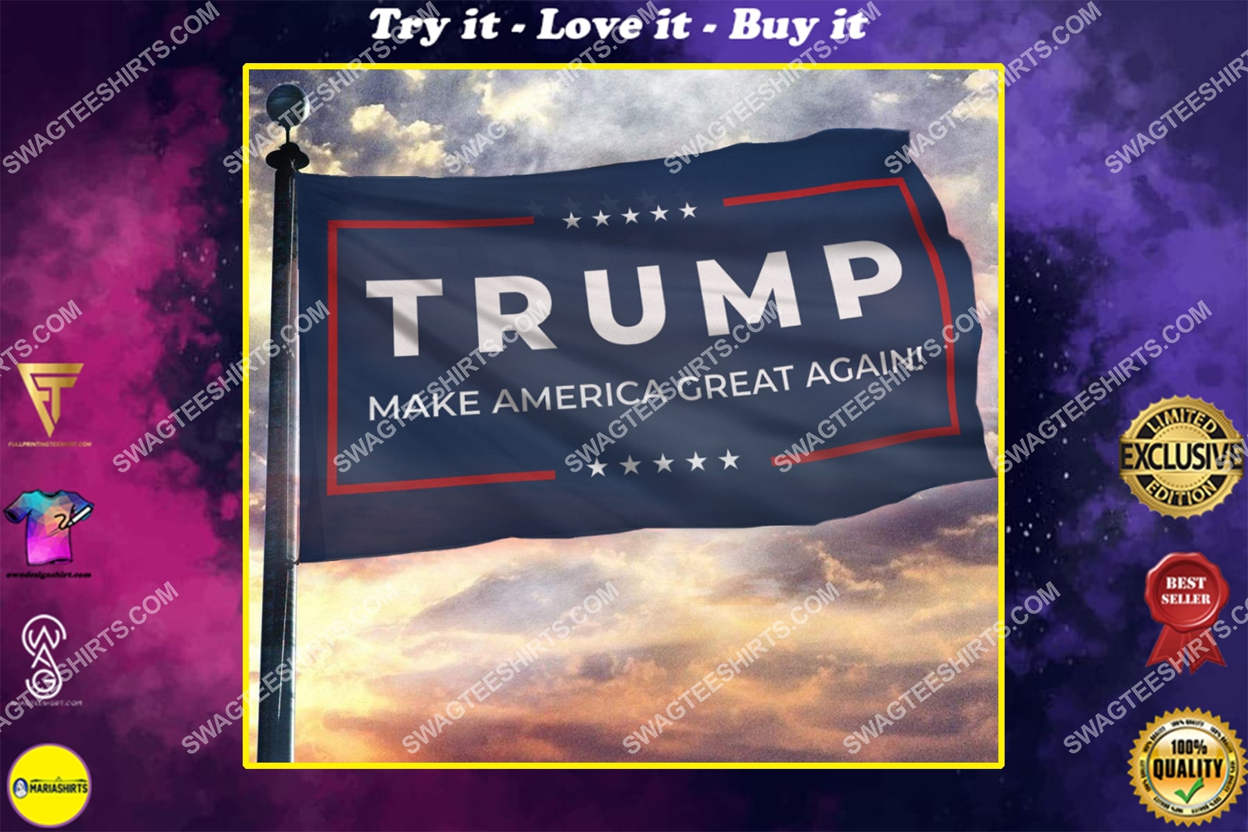 donald trump 2024 make america great again politics flag