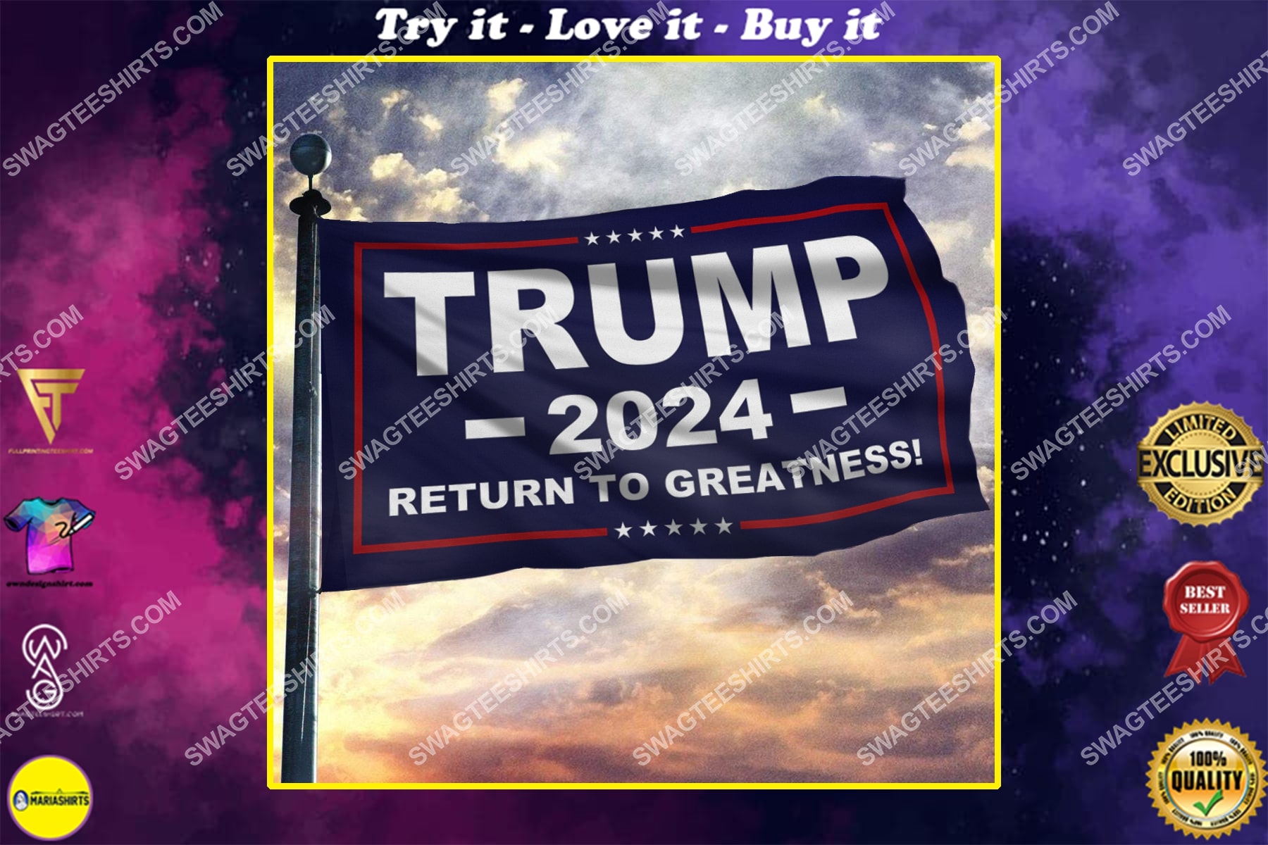 donald trump 2024 return to greatness politics flag