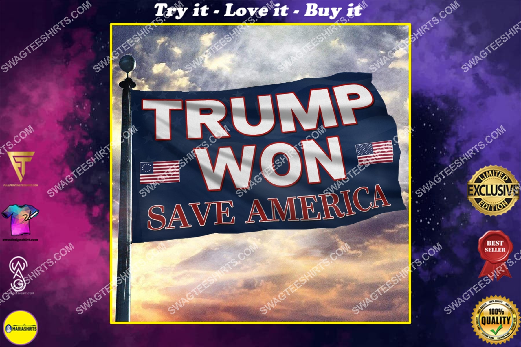 donald trump save america politics flag