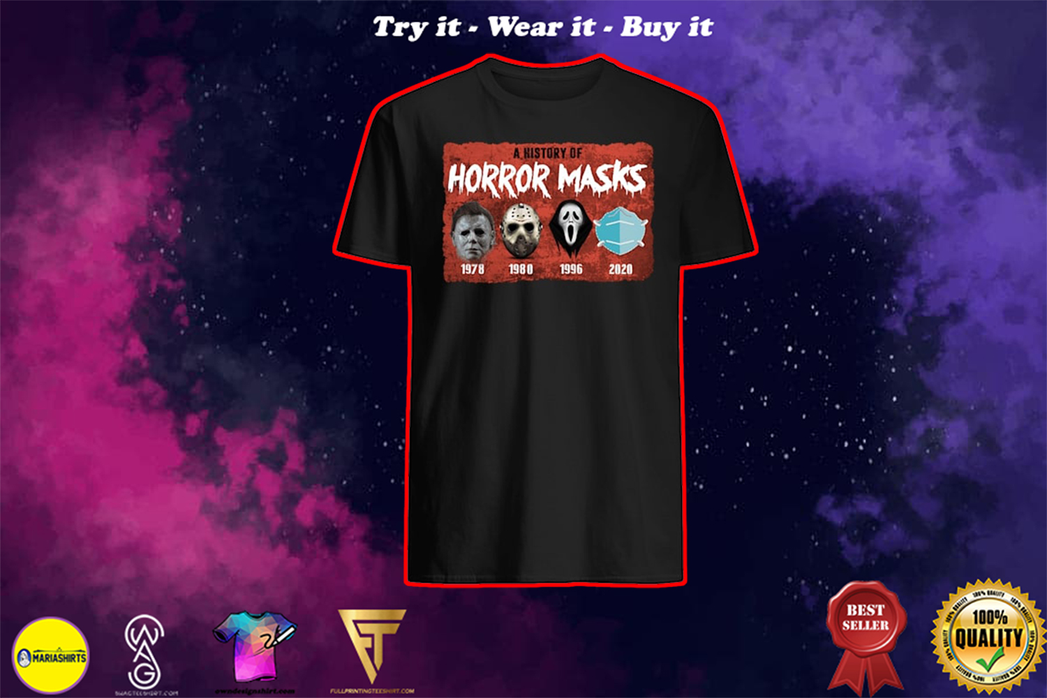 halloween a history of horror masks shirt