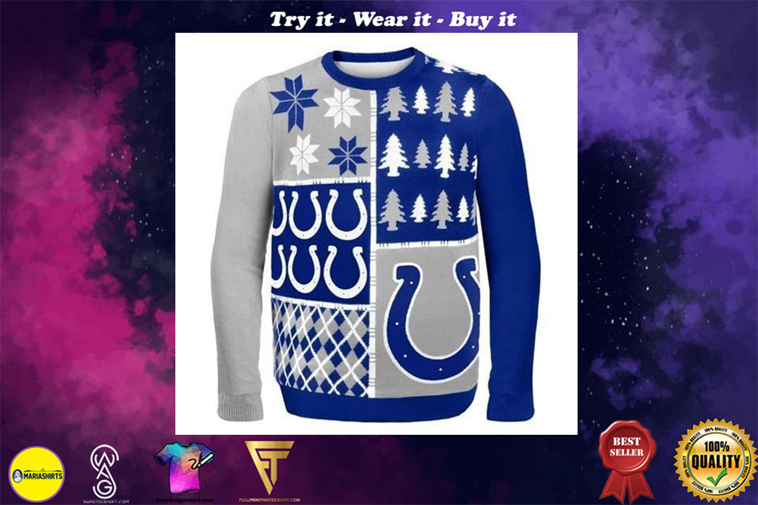 indianapolis colts ugly christmas sweater