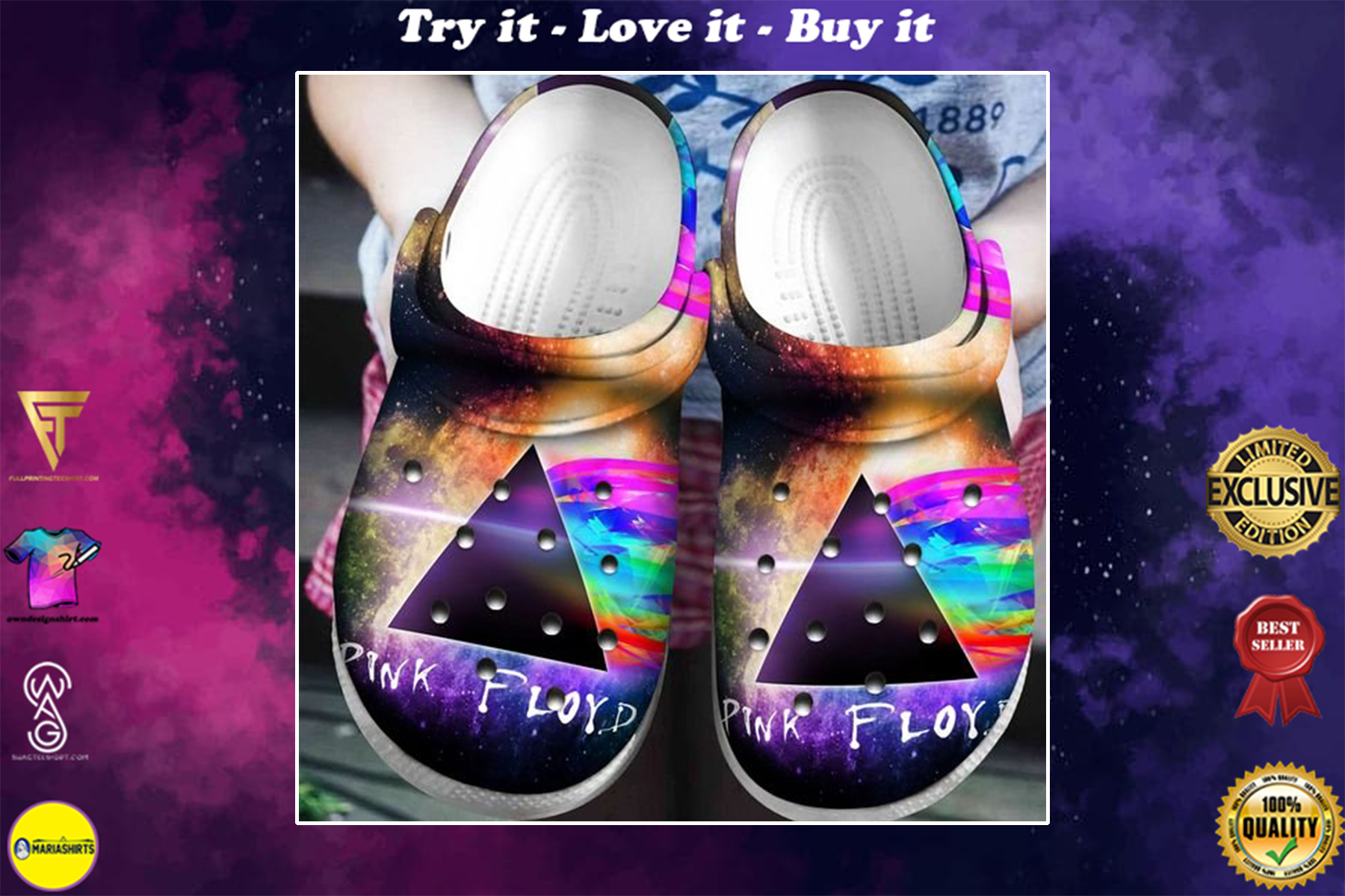pink floyd the dark side of the moon crocband clog