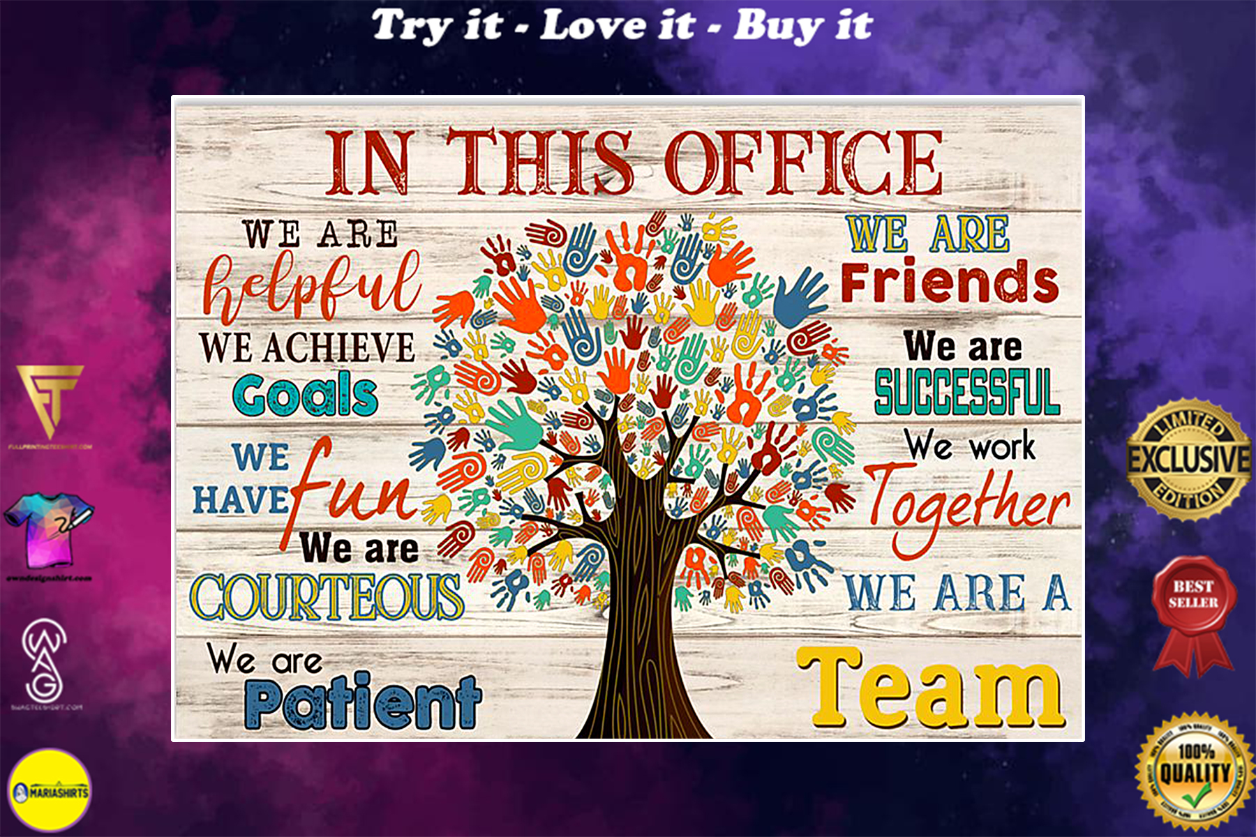 social worker in this office we are a team poster