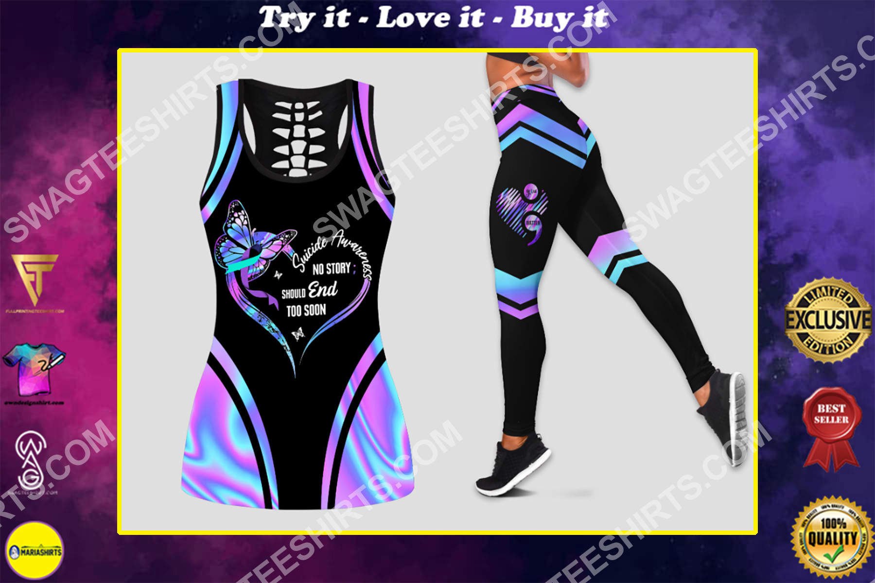 suicide awareness no story should end too soon set sports outfit