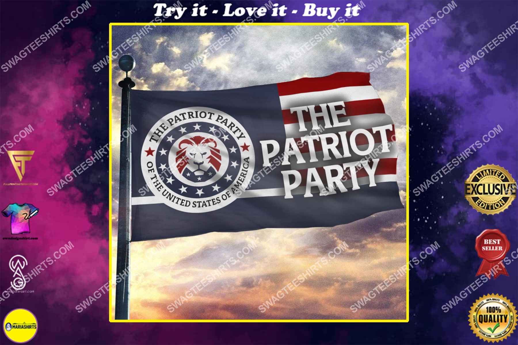 the patriot party of the united states of america politics flag