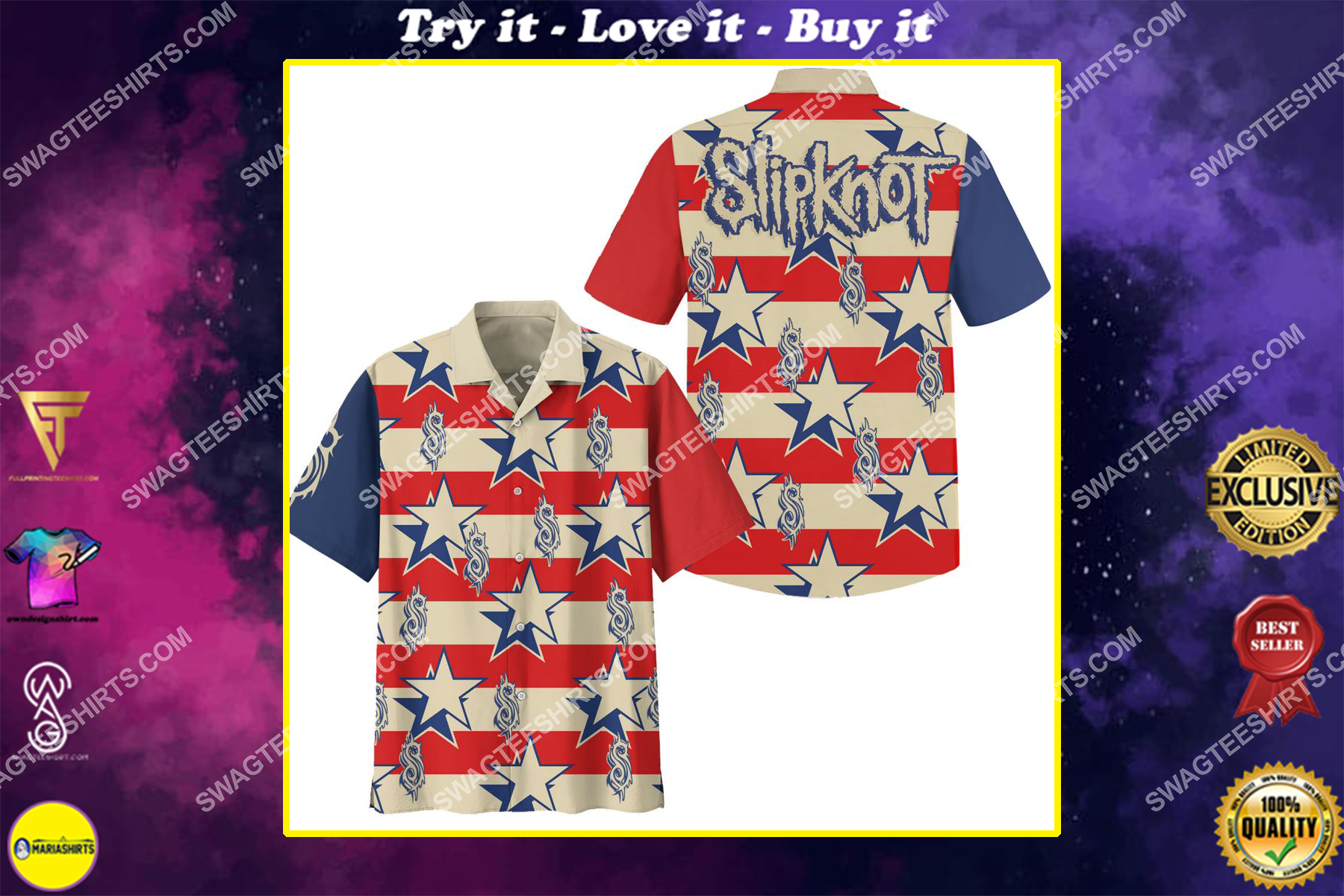 the slipknot vintage full printing hawaiian shirt