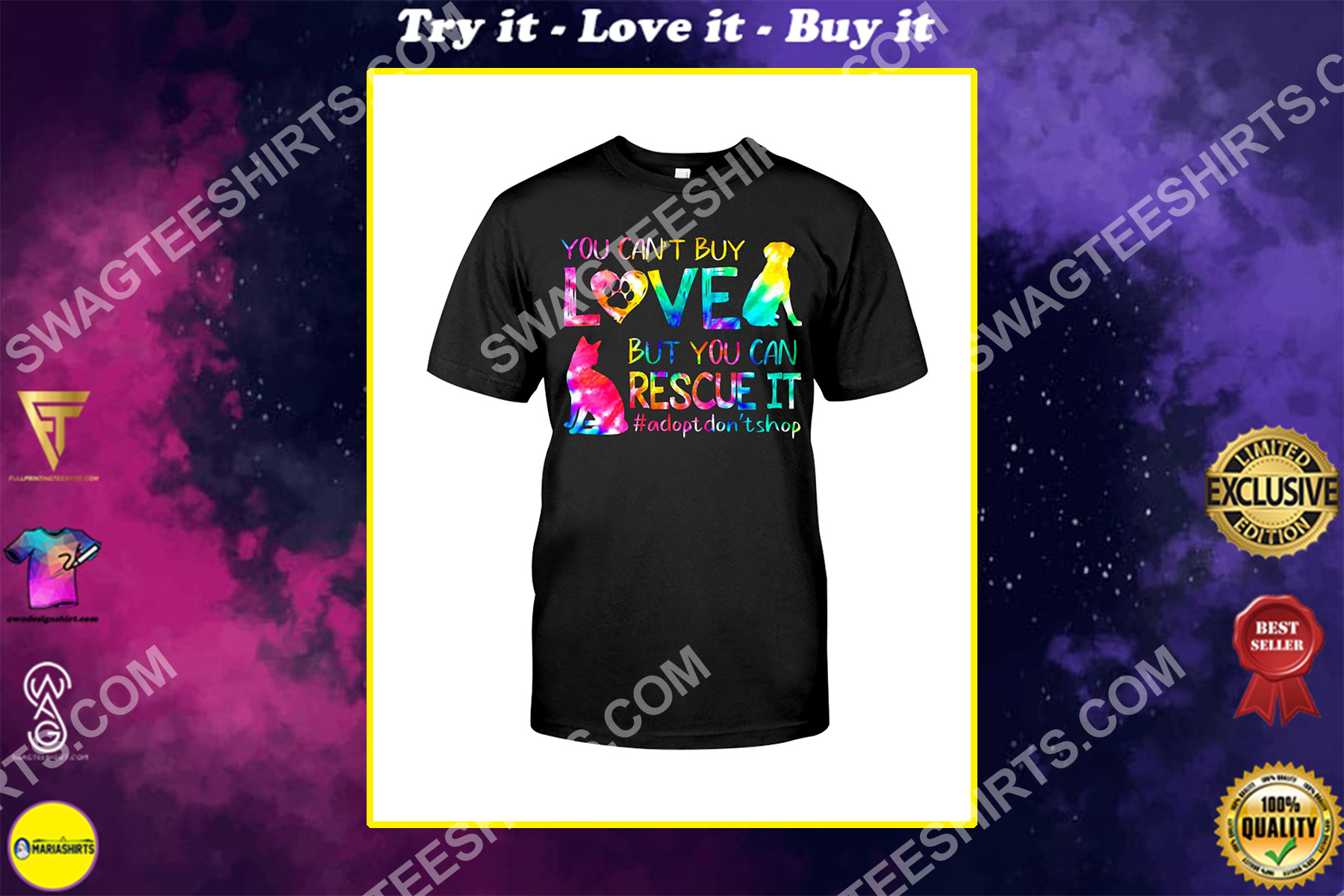 you can't buy love but you can rescue it shirt