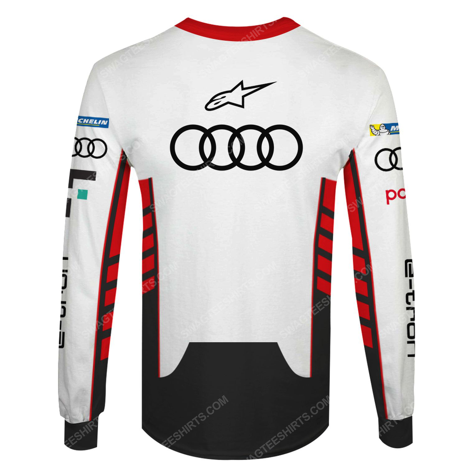 Audi e-tron schwarzer racing team motorsport full printing sweatshirt - back
