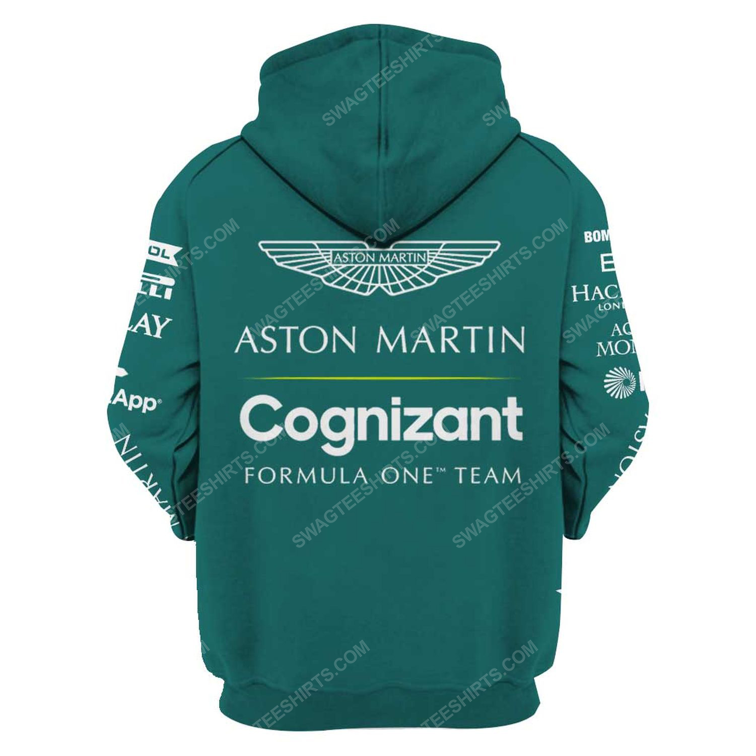 Cognizant aston martin racing team motorsport full printing hoodie - back