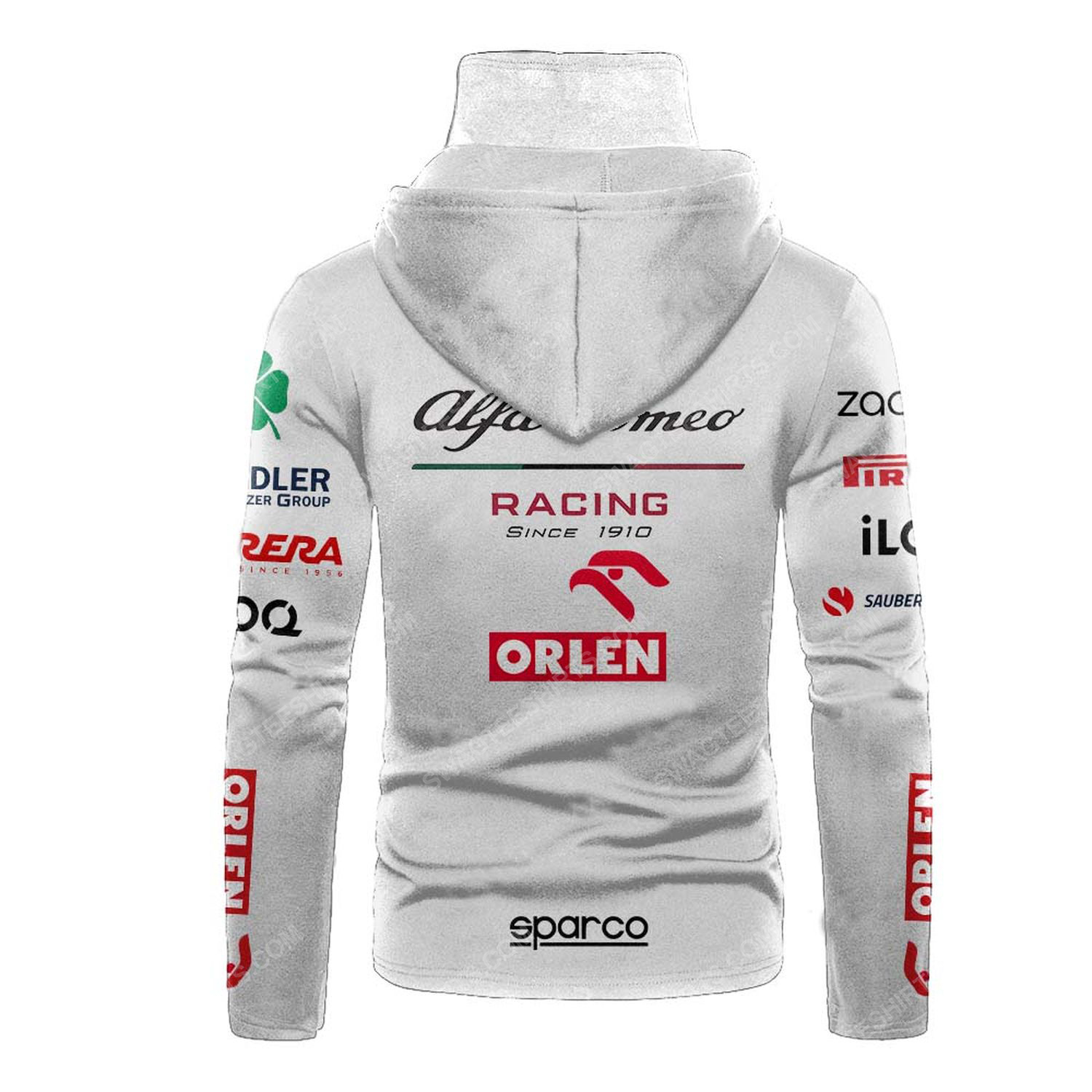Custom alfa romeo racing team motorsport full printing hoodie mask - back