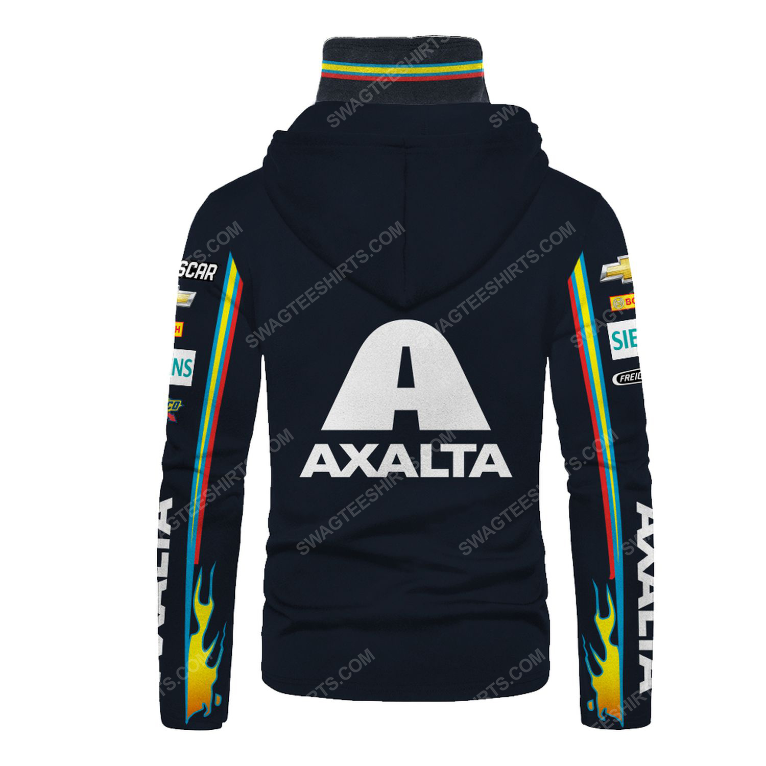 Custom axalta coating systems racing team motorsport full printing hoodie mask - back