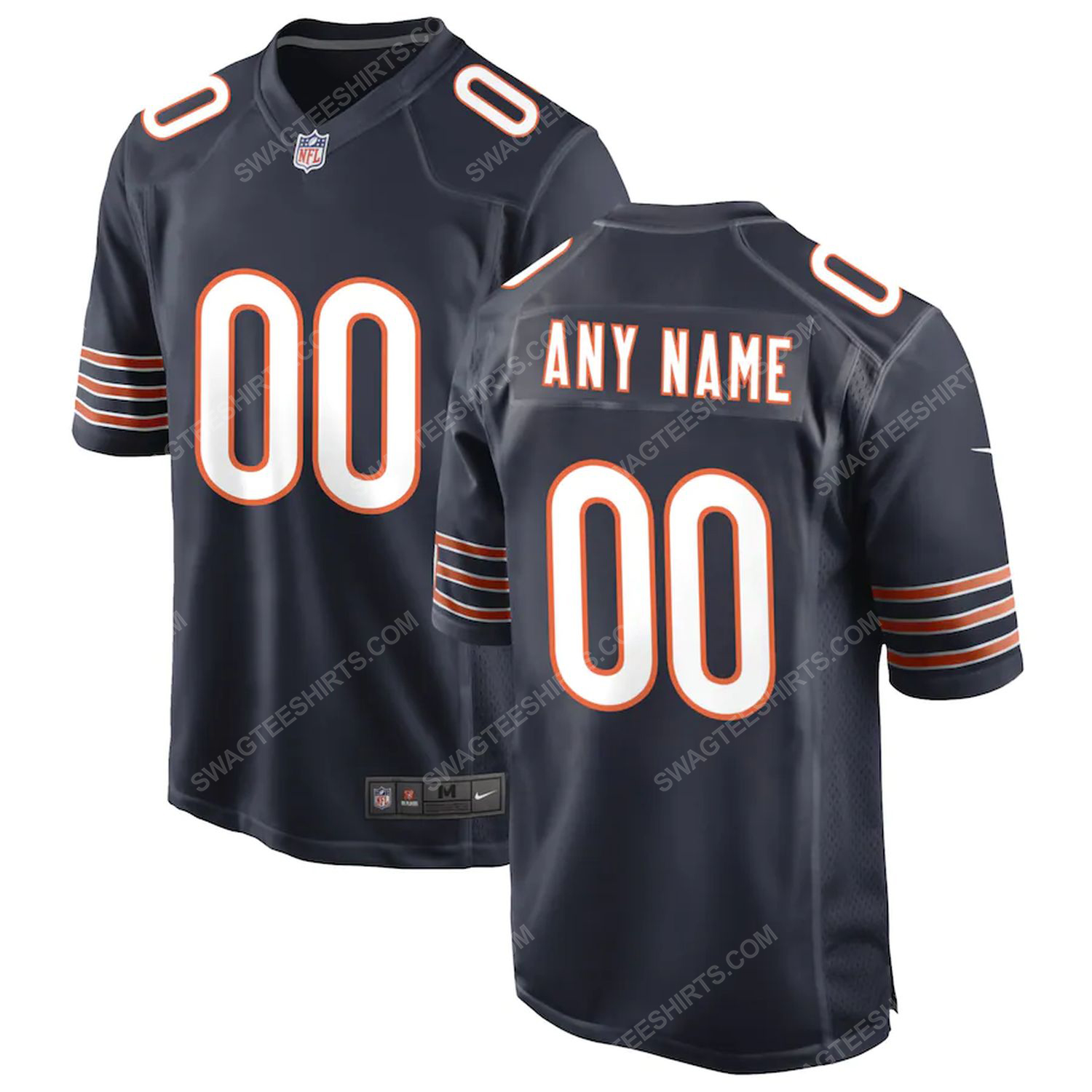 Custom chicago bears football team full print football jersey-navy - Copy