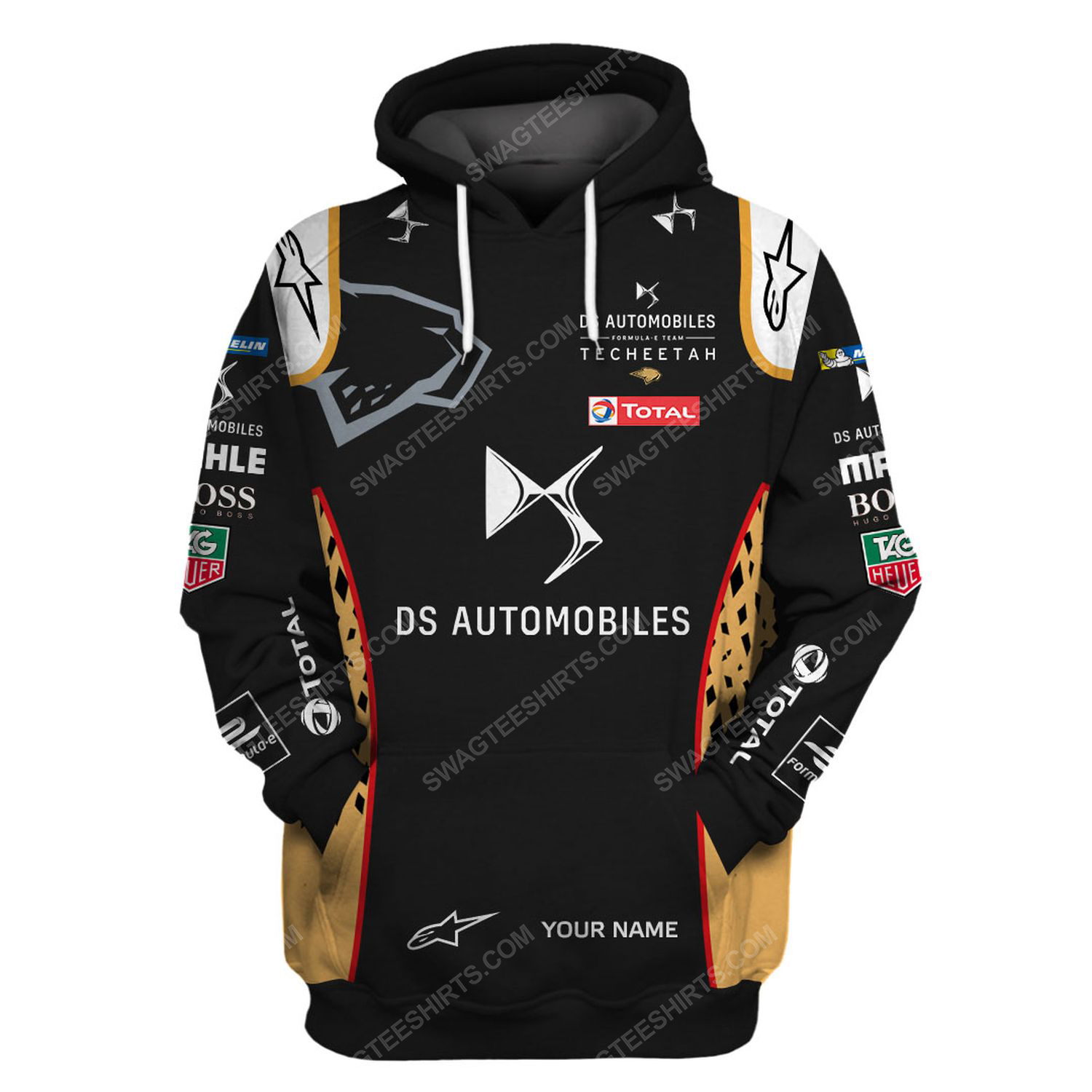 Custom ds automobiles racing team motorsport full printing hoodie