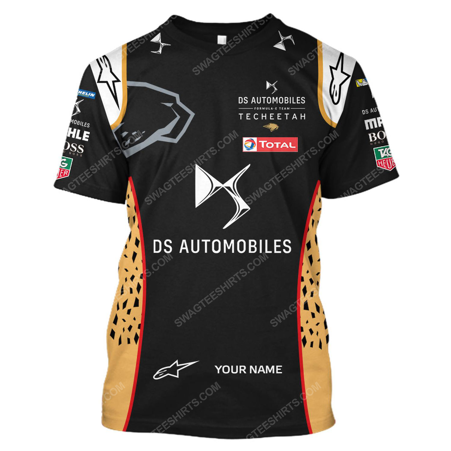 Custom ds automobiles racing team motorsport full printing tshirt